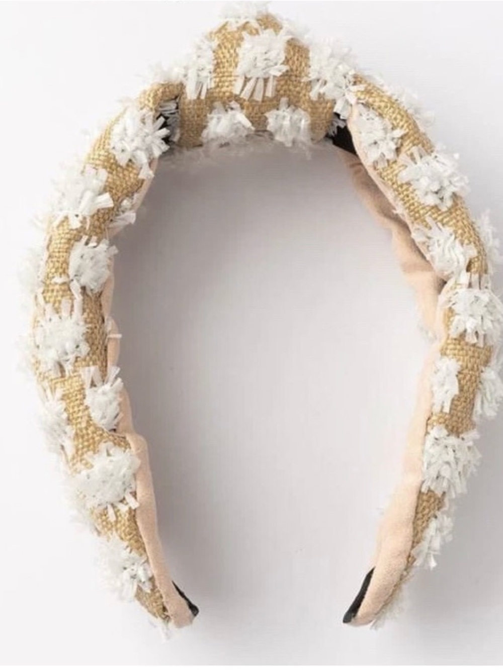 Plunder Design Jewelry Fashion Trendy Emersyn Woven Beige Head Band Headband New